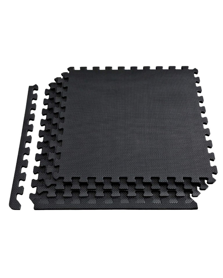 Δάπεδο προστασίας Puzzle EVA (Μαύρο) 1.2cm (Σετ 4τμχ)