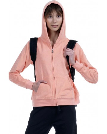 Γυναικεία Ζακέτα Με Κουκούλα Body Action Ss19 Women Towel Hoodie Jacket 071918 -08C