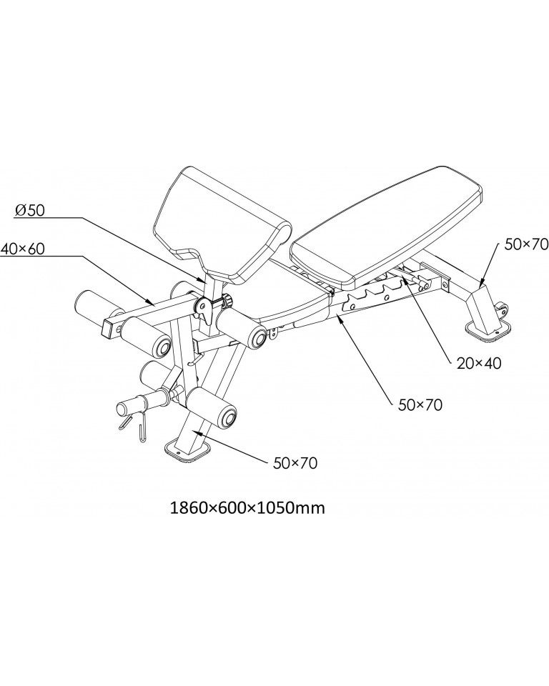 Πάγκος Γυμναστικής AMILA WB510 91402