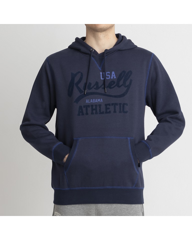 Russell Athletic Ανδρικό Φούτερ με Κουκούλα και Τσέπες Navy Μπλε (A1 035 2)