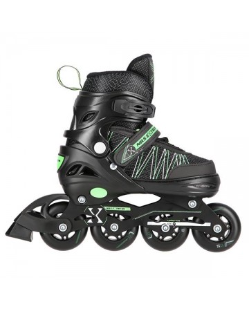 Αυξομειούμενα Πατίνια Rollers NH11912 NILS EXTREME 2σε1 Μαύρο/Πράσινο IN-LINE SKATES/HOCKEY ICE SKATES