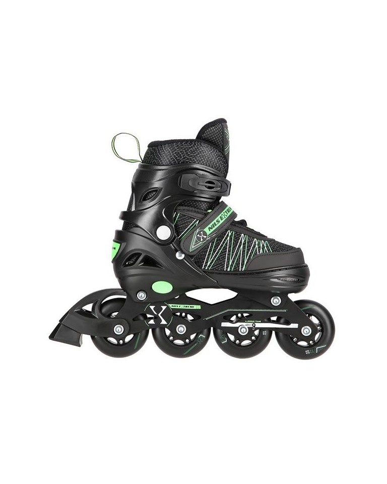 Αυξομειούμενα Πατίνια Rollers NH11912 NILS EXTREME 2σε1 Μαύρο/Πράσινο IN-LINE SKATES/HOCKEY ICE SKATES