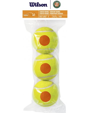 Παιδικά Μπαλάκια Wilson Roland Garros Starter Orange 3τμχ WRT147700