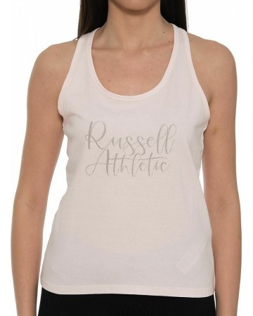 Γυναικεία αμάνικη μπλούζα Russell Athletic Scripted A2-111-1 619-PN ροζ