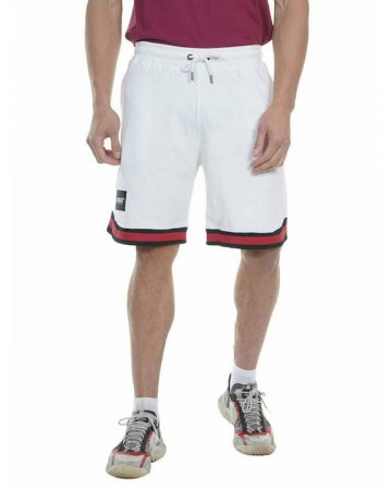 Αθλητική Ανδρική Βερμούδα Body Action Men's Warm-Up Shorts (033228-02 White)
