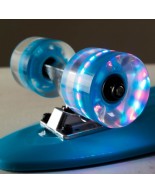 Mini cruiser skateboard 22.5 Μαύρο με LED ρόδες Fish