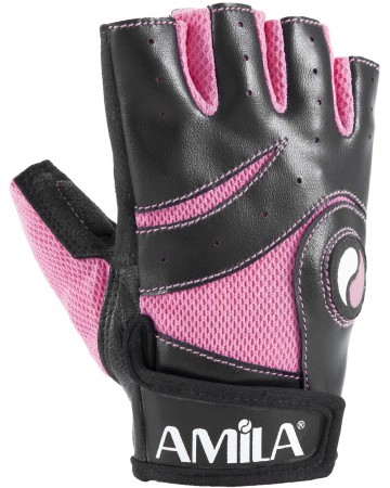 Γάντια Άρσης Βαρών AMILA Amara PU Ροζ/Μαύρο S 8322901