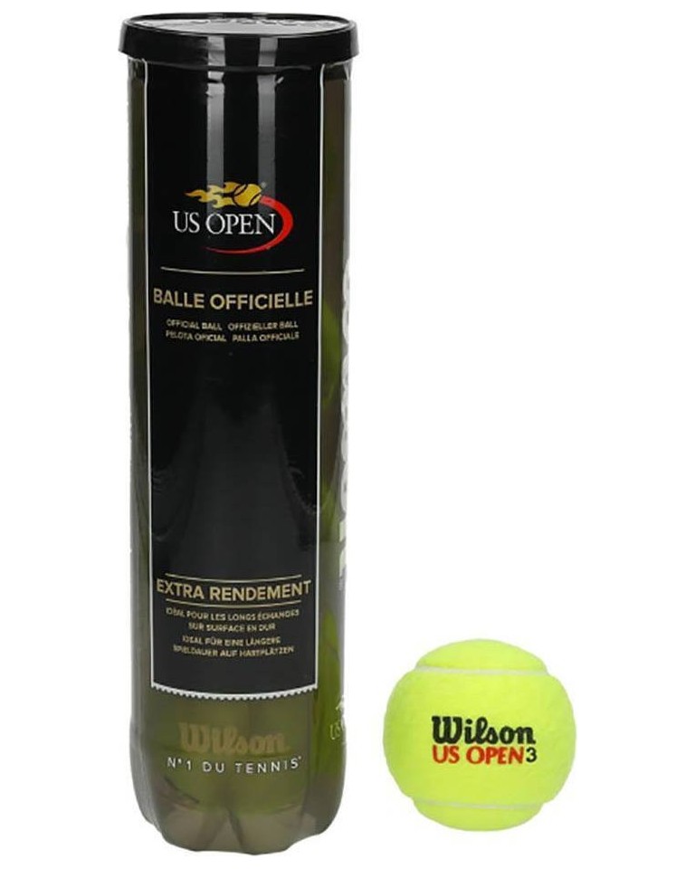 Wilson US Open Official Ball Μπαλάκια Τένις για Τουρνουά 4τμχ WRT116200
