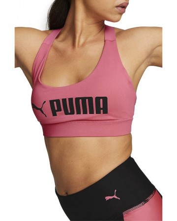 Puma Feel It Mid Impact Bra Womens Size XL Casual 520299-01 for