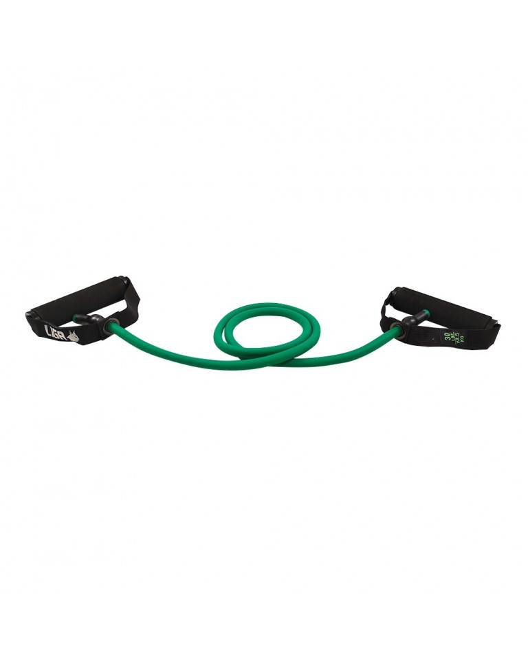 Λάστιχο αντίστασης με λαβές (tube band)(Επίπεδο αντίστασης 13,6 κιλά-πρασινο) LIGASPORT*