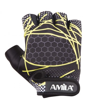 Γάντια Άρσης Βαρών AMILA Amara Lycra Κίτρινο M 8330302