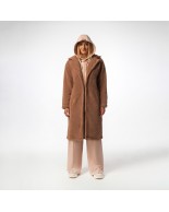 Γυναικεία Ζακέτα με Κουκούλα Be Nation Sherpa Long Brown 07102202 14