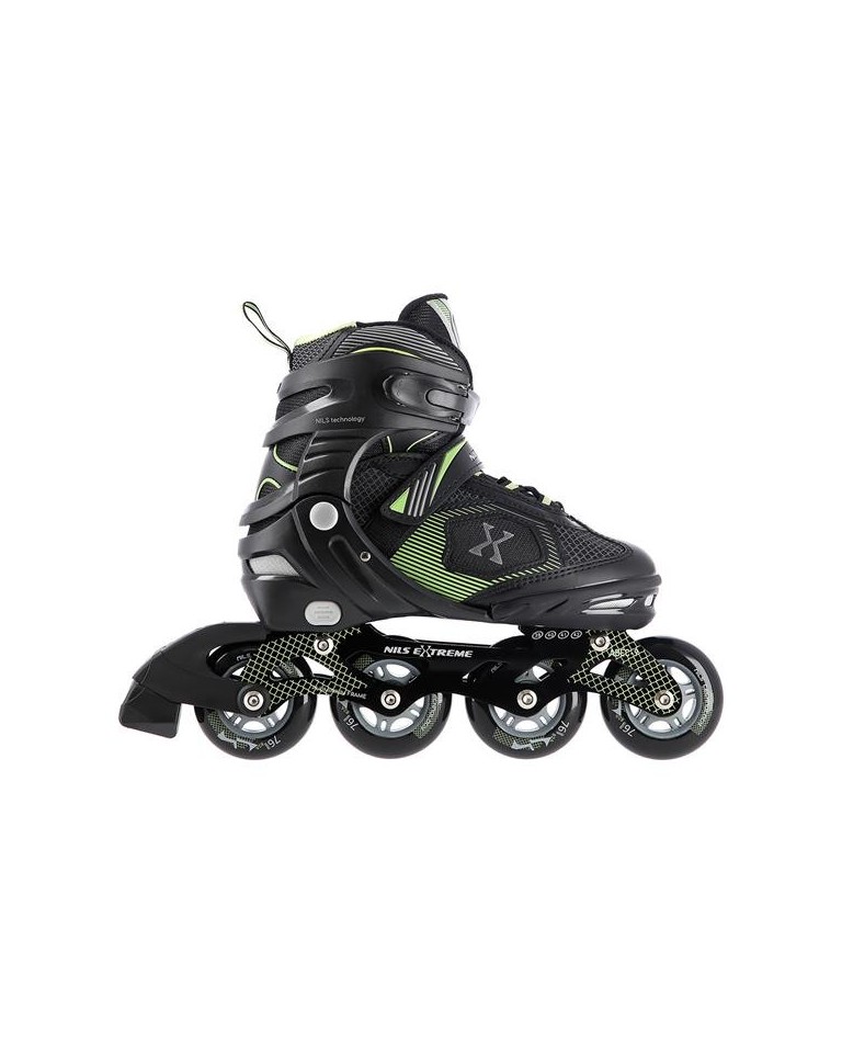 Αυξομειούμενα Πατίνια Roller NA 9080 Μαύρο/Πράσινο IN-LINE SKATES NILS EXTREME