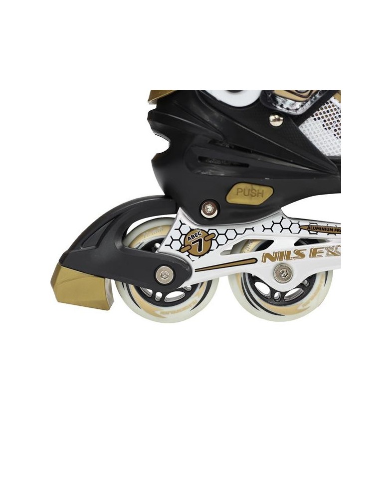 Αυξομειούμενα Πατίνια Roller NA 9080 Μαύρο/Πράσινο IN-LINE SKATES NILS EXTREME