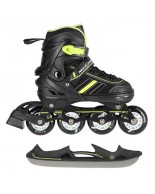 Αυξομειούμενα Roller NH18191 2 ΣΕ 1 Μαύρο/Πράσινο IN-LINE SKATES/HOCKEY ICE SKATES