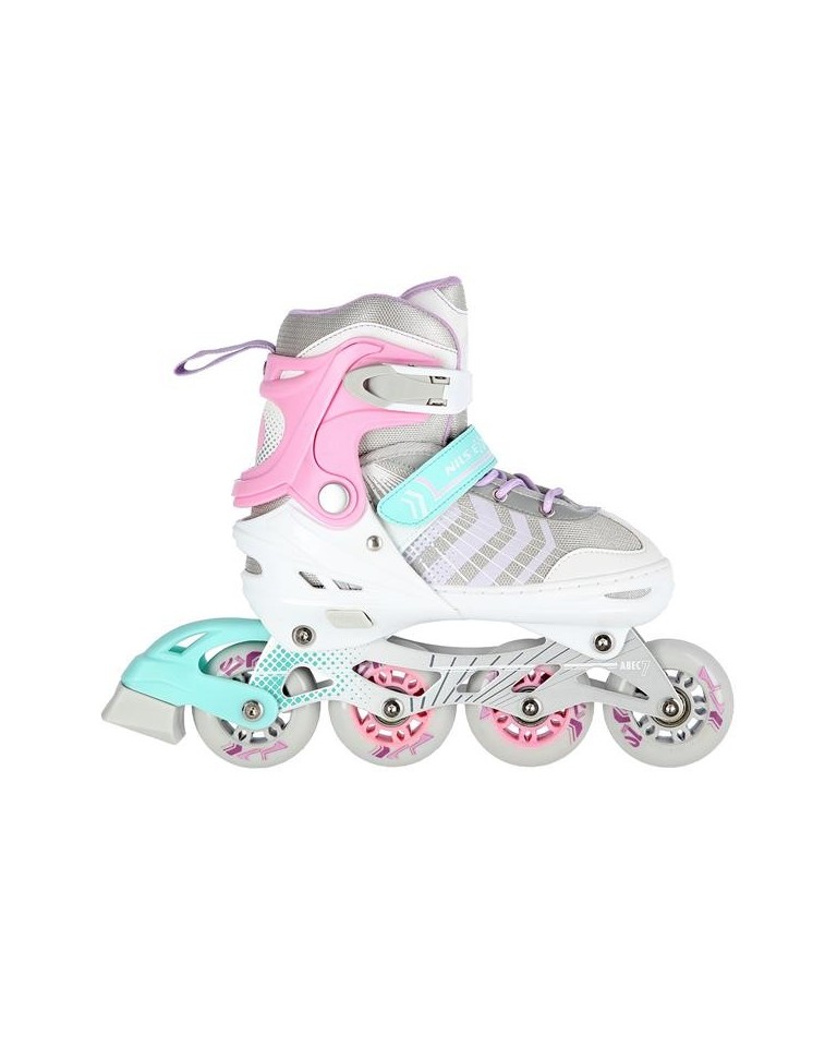 Αυξομειούμενα Roller Nils Extreme In-Line Skates/Hockey Ice Skates 4 σε1 Ρόζ NH18192 A (39-43)