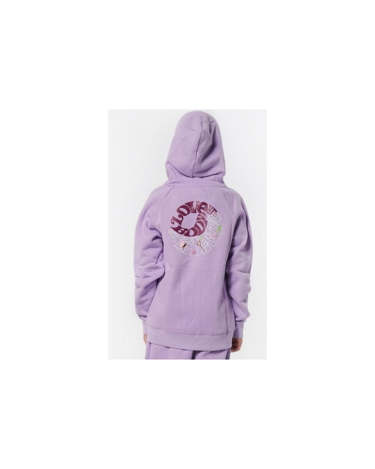 Παιδικό Φούτερ με Κουκούλα Body Action Girls Basic Zip Hoodie 072201 13C Lilac