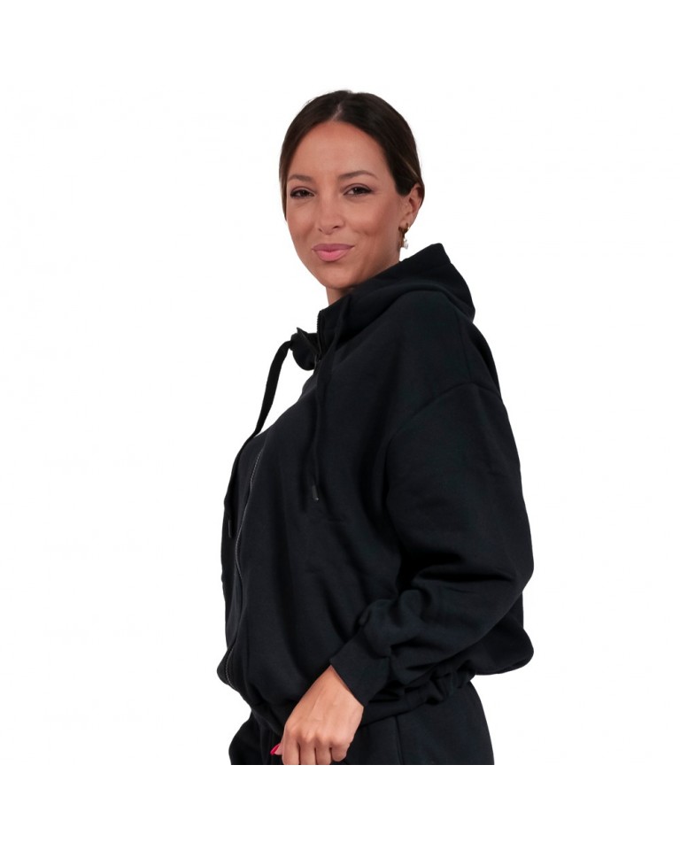 Γυναικεία Ζακέτα με Κουκούλα Body Action Women Oversized Full Zip Hoodie 071226 01 Black