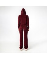 Γυναικεία Ζακέτα με Κουκούλα Be Nation Velour Full Zip Hood Bordeaux 07102206 5C