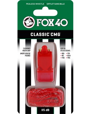 Σφυρίχτρα FOX40 Classic CMG Official Κόκκινη με Κορδόνι