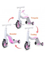 G&C SCOOTER FUN HD 868 3 σε 1 Πολυμορφικό Γκρι/Ροζ