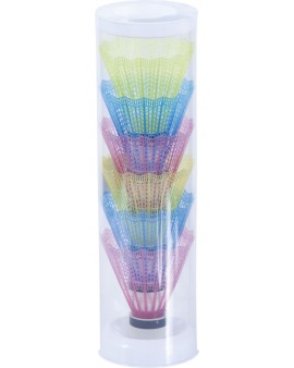Μπαλάκια Badminton με Πολύχρωμα Πλαστικά Φτερά (6 τμχ) 42079