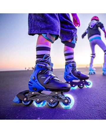 Αυξομειούμενα Inline/Roller Skates Yvolution Neon Combo 2 σε 1, Mπλε