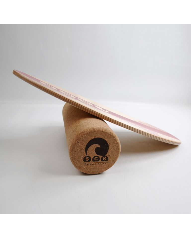 Σανίδα Ισορροπίας PRO με κύλινδρο από φελλό / ξύλινο με κόκκινο σχέδιο Sck