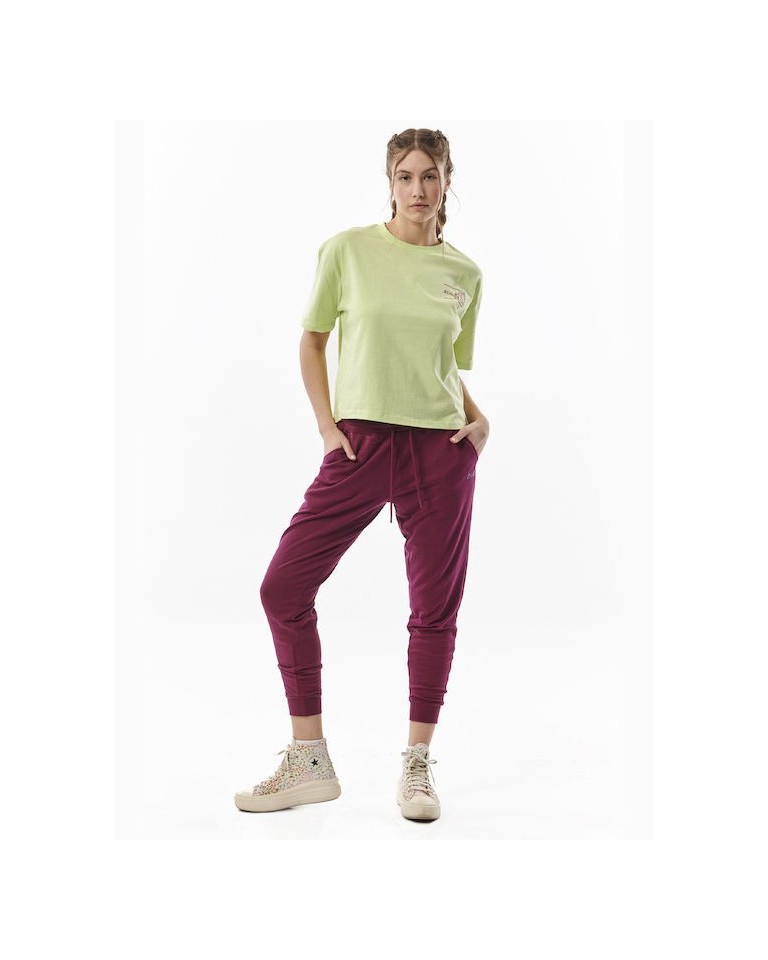 Γυναικείο Παντελόνι Φόρμας Body Action Women Essential Sweatpants 021328 01 Purple