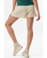 Γυναικείο Σορτσάκι Body Action Women's Waffle Shorts 031323 01 Ecru