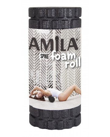 Foam Roller Spike Φ14x32cm Μαύρο Amila  96818