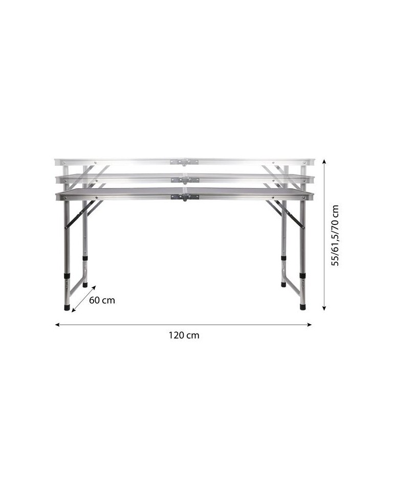 Τραπέζι Κάμπινγκ Πτυσσόμενο σε Βαλιτσάκι Nils Camp NC1605 120χ60χ55-70cm