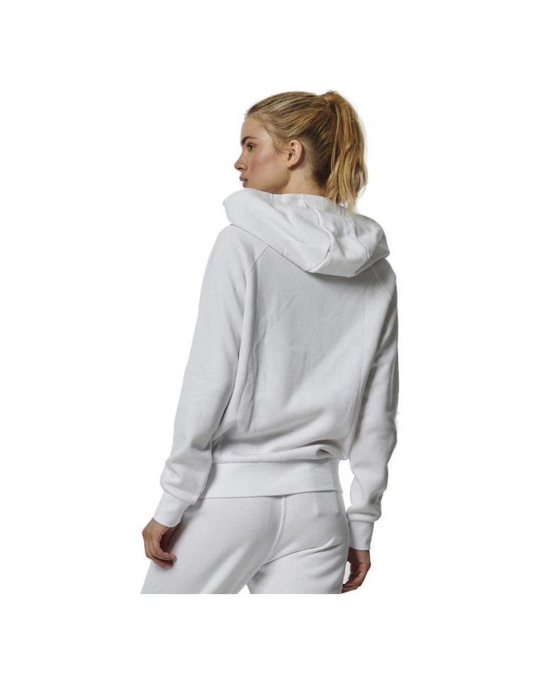 Γυναικεία Ζακέτα με Κουκούλα Body Action Women's Fleece Full  Zip Hoodie 071320-02  (White)