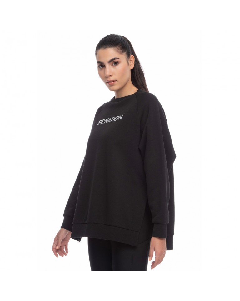 Γυναικείο Φούτερ Be Nation Reflective Crew Neck Black 3H 06102301