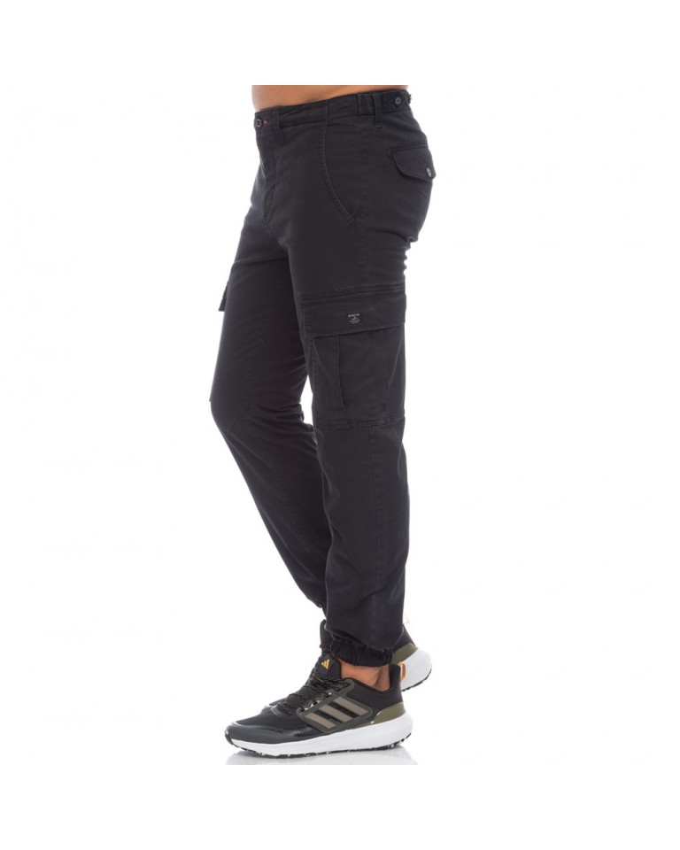 Ανδρικό Παντελόνι Φόρμας Be Nation Cargo Pants Elastic Hem Black 01 02302308