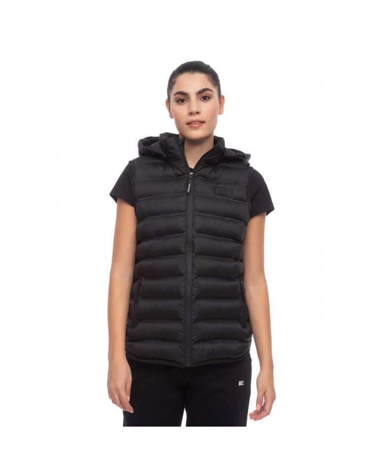 Γυναικείο Αμάνικο Μπουφάν Be Nation Puffer Vest With Detachamble Black 01 08102304