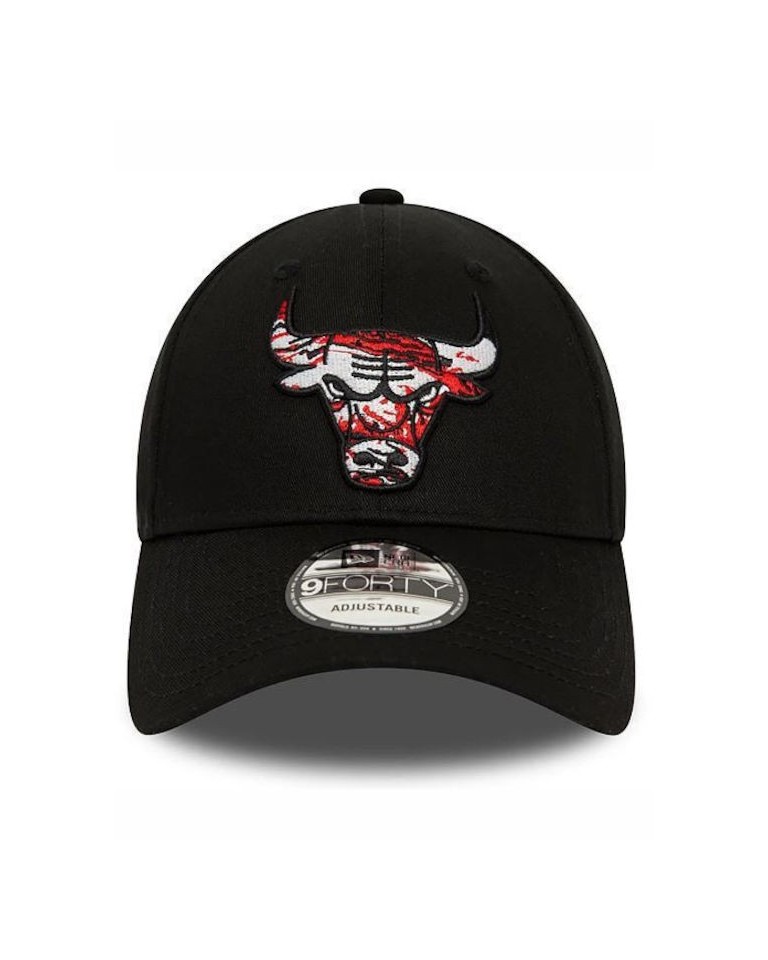 New Era Chicago Bulls NBA Infill 9FORTY Adjustable Cap - Black 60434958