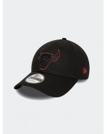 Αθλητικό Καπέλο NEW ERA Chicago Bulls Metallic Outline Black 9FORTY Adjustable Cap 60435146