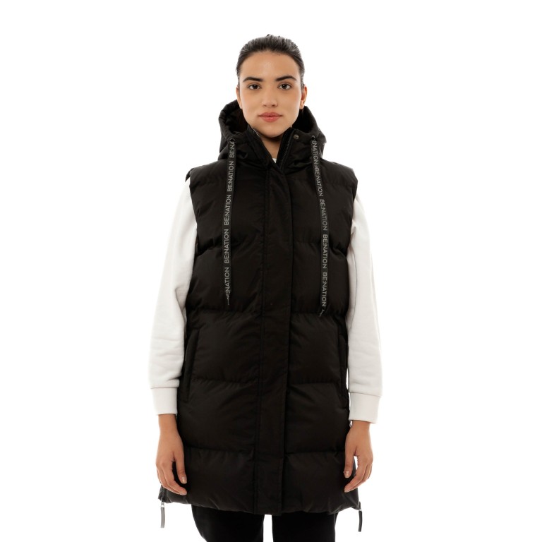 Γυναικείο Αμάνικο Μπουφάν Be:Nation Long Vest Puffer Jacket 08102402 (Black)