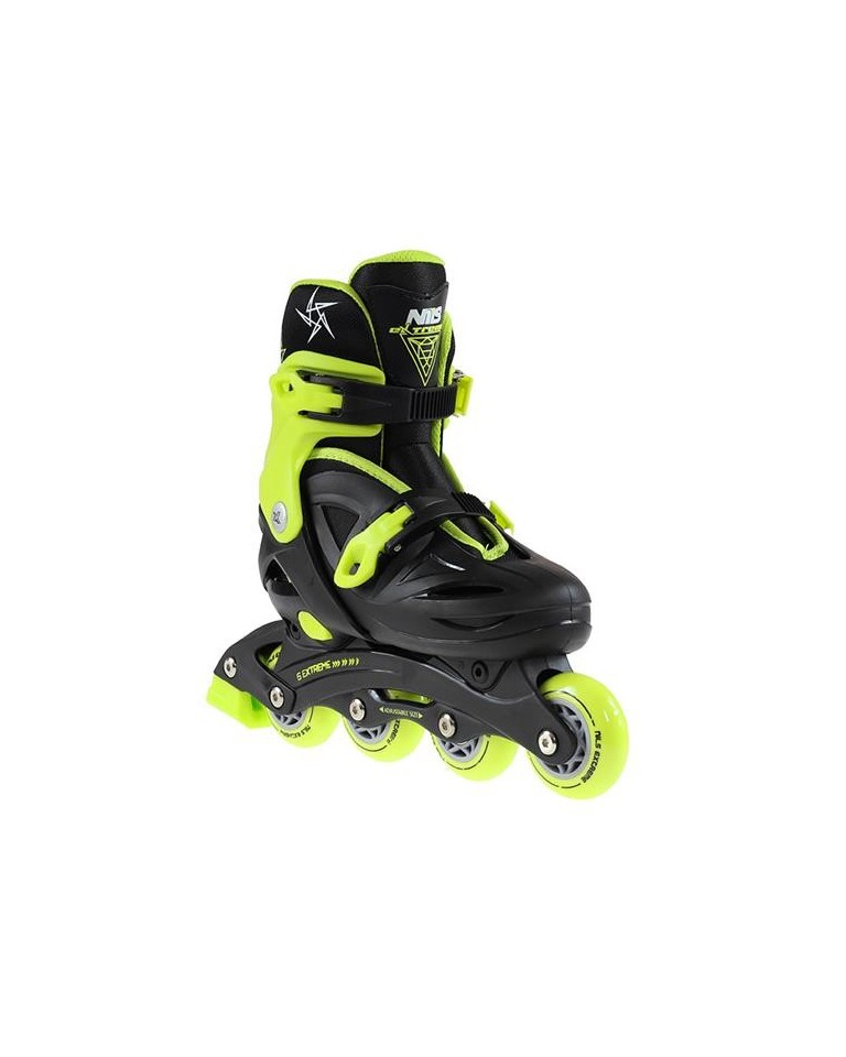 Αυξομειούμενα Πατίνια Roller NJ/NA 0321 Μαύρο/Λαχανί IN-LINE SKATES NILS EXTREME