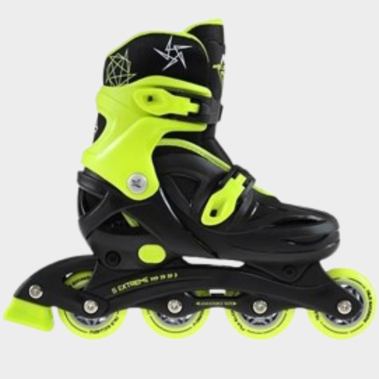 Αυξομειούμενα Πατίνια Roller Nils Extreme In-Line Skates Μαύρο/Λαχανί NJ/NA 0321 (Size 26-30)